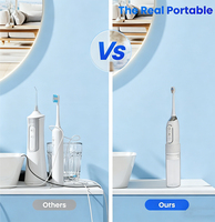 Carepik Mini Irrigateur buccal portable, brossette dentaire avec charge sans fil et longue durée de vie de la batterie