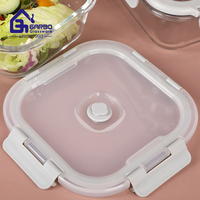 Ensemble de contenants alimentaires en verre de luxe 370ml 640ml 1040ml 1520ml, hermétiques, avec clips de verrouillage, utilisables au micro-ondes, réutilisables pour la préparation des repas