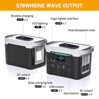 Système d'alimentation solaire multifonctionnel mobile haute puissance pour éclairage extérieur et intérieur domestique, avec station de batterie LiFePO4