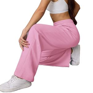 OEM <b>Womens</b> <b>Pull</b> <b>on</b> Pants Street Wear Fashion Wide Leg Pants <b>Women</b> Casual French Terry Sweatpants Oversize <b>Trousers</b> for <b>Women</b> - Product Image 4