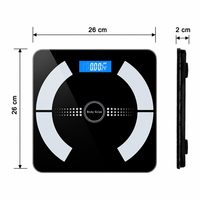Balance connectée Bluetooth pour la composition corporelle, synchronisation des données de santé avec le téléphone, certifiée CE et RoHS, impression de logo de marque personnalisée