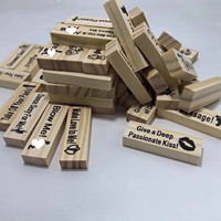 Cadeaux de Saint-Valentin Date Night Game Naughty Block Tumbling Tower Game Bondage Slave Game for Fun Adult Products for Men and Women