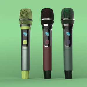 Cqa năng động cầm tay UHF FM Micro không dây với <span class=keywords><strong>LED</strong></span> hiển thị Dual Channel thu không dây Chuyên nghiệp Microphone - Product Image 3