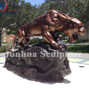 Al di fuori della vita dimensione del metallo del mestiere animale bronzo nero panther statue per la vendita - Product Image 6