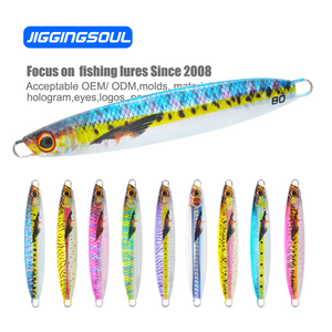 Buena calidad 30g40g60g80g100g120g150g 3D Print Metal Jig Lure Long Flash Slow Fast Sinking Needle Major Vertical Craft - Product Image 3