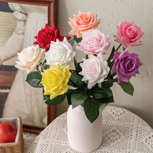 Rose Artificiali di Alta Qualità Fatte a Mano in Seta e Lattice, Effetto Realistico, Bianche e <span class=keywords><strong>Rosa</strong></span>, per Decorazioni di Matrimoni, Casa, Feste e Compleanni - Product Image 5