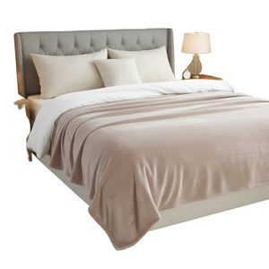 Couverture de lit rectangulaire personnalisable Fei Yue douce et confortable en 100 % polyester tricoté, légère, chaude et moderne, pour toutes les saisons - Product Image 1