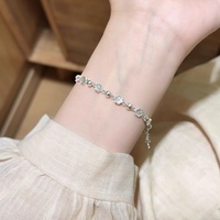 Gelang Bunga Kecil Wanita Gaya Cina Baru Super Fairy Peach Blossom Batu Alam Besi 2025 Hadiah Perhiasan Sahabat Terbaik