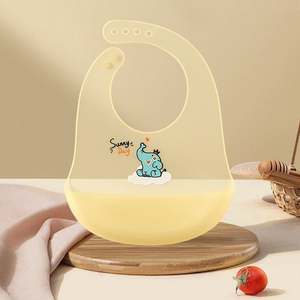 Vente chaude de bavoirs pour bébés, accessoires d'alimentation en silicone imperméables personnalisés, service OEM, fermeture à bouton, qualité alimentaire, vente en gros - Product Image 5