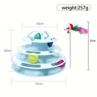 Plateau tournant amusant interactif chat balle disque plateau tournant chat piste jouet pour animaux de compagnie
