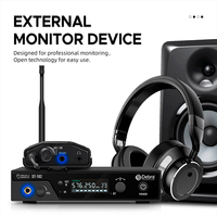 Debra ST-102 Système de surveillance intra-auriculaire stéréo sans fil portable à 16 canaux Microphone de conférence cardioïde en métal pour l'enregistrement de scène