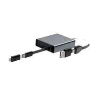 Kabel Data Tipe C 4 in 1 Desain Retraktil Aluminium Alloy 60W untuk Ponsel dan Laptop