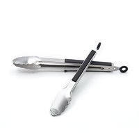 Accessoires de cuisine en acier inoxydable de 9/12 pouces Pinces de cuisson en métal pour frites et barbecue Pinces à aliments avec fonction de verrouillage