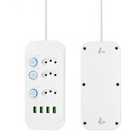 Multiprise export spécifique 3 prises 4 ports USB compatible Amérique du Sud multifonction haute puissance 220-250V