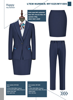 Costumes professionnels sur mesure pour femmes : tenues d'hôtellerie, d'hôtesse de l'air et de personnel de bord.