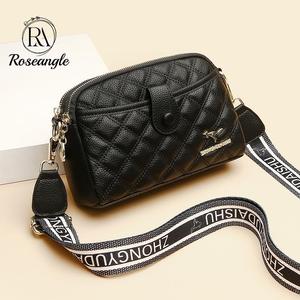 กระเป๋าสะพายข้างลำลองสำหรับผู้หญิงรุ่นใหม่ พร้อมช่องใส่เหรียญและช่องใส่ของหลายช่อง ทำจากหนังปักลายหนังวัว - Product Image 2