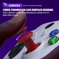 ExtremeRate Carmine Red DIY Altura ajustable ThumbsGear V3 Joysticks intercambiables para Xbox Series X S Controller