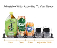 Distributeur automatique de bouteilles de soda en plastique pour magasin de détail de supermarché avec système de poussoir à étagère coulissante Organisateur de boissons pour réfrigérateur