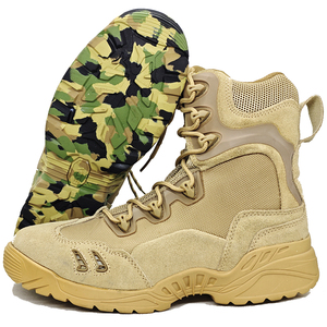Botas Tácticas Militares de Cuero Antideslizantes Cálidas con Cremallera de Caña Alta para Hombre, Ideales para Senderismo en Invierno y Verano, Camuflaje, Desierto y Uso Táctico - Product Image 5