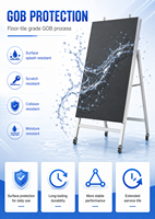 Écran d'affichage numérique LED pliable mobile FTV avec contrôle par application, 4 roues, 1080p, couleur 16 bits, luminosité 1000 cd