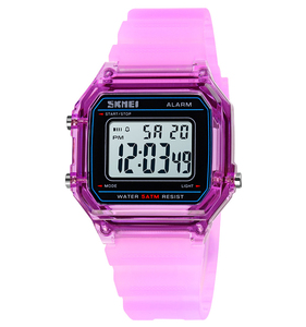 SKMEI 1698 Chất Lượng Tốt Vuông <span class=keywords><strong>LED</strong></span> Đồng Hồ Đeo Tay Sáng Phong Cách PU Ban Nhạc Không Thấm Nước Đồng Hồ Kỹ Thuật Số - Product Image 4