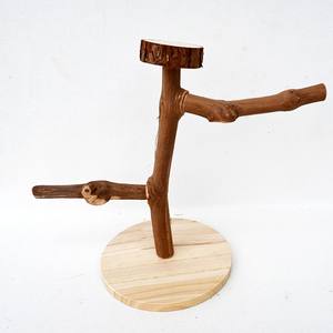 Toptan Papağanlar Kuş Ayaklığı Asma Çardak Ahşap Tünek Masaüstü Eğitim Oyuncakları Kuş Kafesi Aksesuarları - Product Image 6