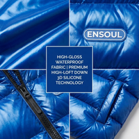 Veste matelassée imperméable haut de gamme en polyester avec fermeture éclair et col montant pour homme, avec patch en caoutchouc personnalisé pour vêtements de marque – Idéale pour l'hiver