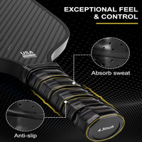 Surface en fibre de carbone brute 3K (CFS) thermoformée monobloc, homologuée pour le pickleball aux États-Unis, haute adhérence et rotation