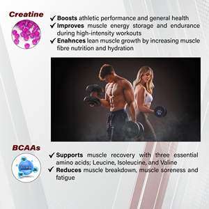 Creatine Gummies 5000mg Creatine Monohydraat 1000mg BCAA's per portie - Kauwbaar, vegan, suikervrij, gemengde bessensmaak - Product Image 5
