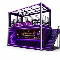 Bar de Contenedores Futurista de 20 pies, Bar Modular de Alta Tecnología para Proyectos Comerciales, Eventos y Discotecas