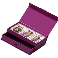Individuelles Logo Magnetische Klappbare Karton-Parfümbox mit Matt-Laminierung Griff 3-50ml Größen Luxuriöse Kosmetikverpackung