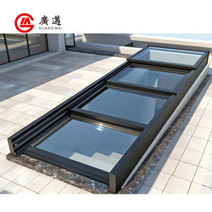 <span class=keywords><strong>Trappe</strong></span> de toit électrique <span class=keywords><strong>escamotable</strong></span> en alliage d'aluminium, multi-panneaux en verre, coupe-vent, personnalisable, pour escalier - Product Image 2