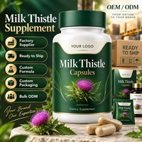 Kapsul Suplemen Antioksidan Milk Thistle Pendukung Kesehatan Hati Kemasan Kustom Pemasok Pabrik ODM Grosir Siap Kirim