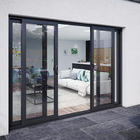 Pintu Kaca Modern Berlapis Ganda Multi-Panel Aluminium Panoramic yang Tahan Lama untuk Interior Villa, Kantor, Kamar Tidur