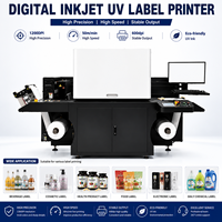 Imprimante d'étiquettes à jet d'encre UV multi-matériaux pour papier couché, film PET, autocollant PVC, emballage cosmétique, machine d'impression pour boissons