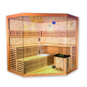 Sala de sauna de vapor interior de belleza Sauna de esquina Spa Hemlock canadiense <span class=keywords><strong>Casa</strong></span> de sauna de madera - Product Image 4