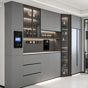 Armario de cocina alto, puerta de cristal, <span class=keywords><strong>vino</strong></span>, comida, despensa, sala de estar aparador de almacenamiento para, comedor para el hogar, cocina, comedor, cocina - Product Image 1