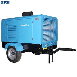 Industrial high efficiency 8bar flexibility direct driven air cooling diesel portable screw air compressed compressor