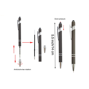 मोबाइल फोन के लिए सॉफ्ट टच स्क्रीन के साथ सबसे सस्ता मल्टीफंक्शन स्टाइलस बॉल पेन को बढ़ावा देना - Product Image 2