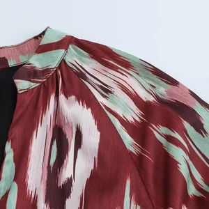 Vendita calda <span class=keywords><strong>abbigliamento</strong></span> femminile nuova moda con abito da cintura retrò manica lunga alla moda Casual abito femminile - Product Image 4