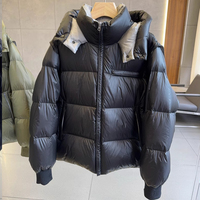 Veste Doudoune Homme Hiver Chaude Qualité Supérieure FEO Grande Taille Capuche Fermeture Éclair Complète Extérieure Logo Personnalisé