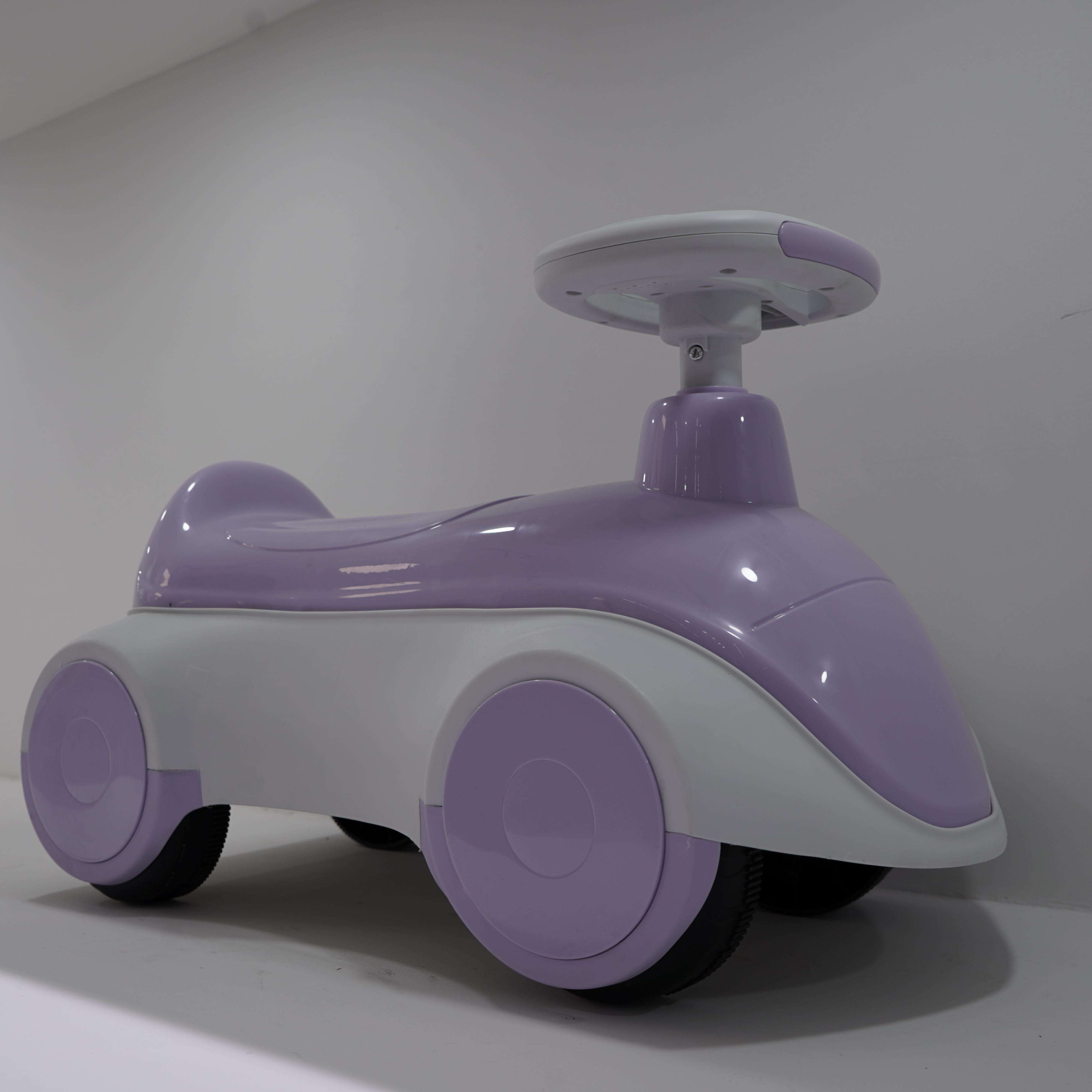 Purple and white color blocking