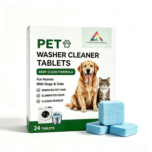 Tablettes nettoyantes pour lave-linge adaptées aux animaux de compagnie, <span class=keywords><strong>prix</strong></span> usine, 24 tablettes pour éliminer les poils d'animaux - Product Image 1
