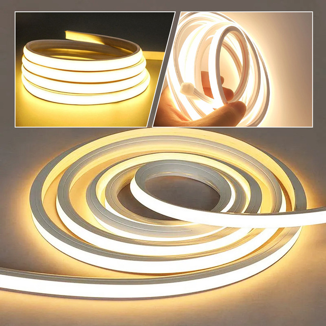 IP67 Waterproof RGB IC LED Neon Rope Light 12V LED Strip Smart APP Music Sync Color Changing LED Lights for Home Decor Outdoor