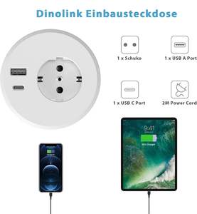 EU <strong>Standard</strong> Black Built-in <strong>Socket</strong> 80MM Office Embedded Round <strong>Socket</strong> PD20W Desktop Power Grommet <strong>Socket</strong>