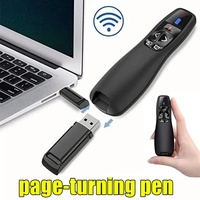 Control Remoto Inalámbrico USB de 2.4GHz para Presentaciones, Puntero con Luz Roja para Control de Diapositivas y Presentaciones PowerPoint