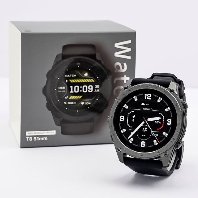 ERON T8 Pro Smart Watch 1.43inch Amoled Screen Fitness Tracker 5ATM Waterproof Heart Rate Sports Relojes Smartwatch for Men