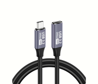 Kabel Data USB-C/USB-C 3.2 Kecepatan Tinggi 1M240W 20 Gbps, Cocok untuk Pencerminan Layar CarPlay, Perangkat Seluler / Hard Drive