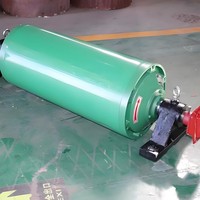 Fabrication OEM de pièces de convoyeur à bande plate en acier personnalisées, tambour de transmission de poulie à tête motrice pour la construction et l'industrie