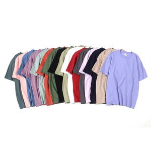 Camiseta de algodón de alta calidad de 230 g/m² con logotipo personalizado por sublimación para hombre, camiseta extragrande de peso pesado para bordado. - Product Image 2